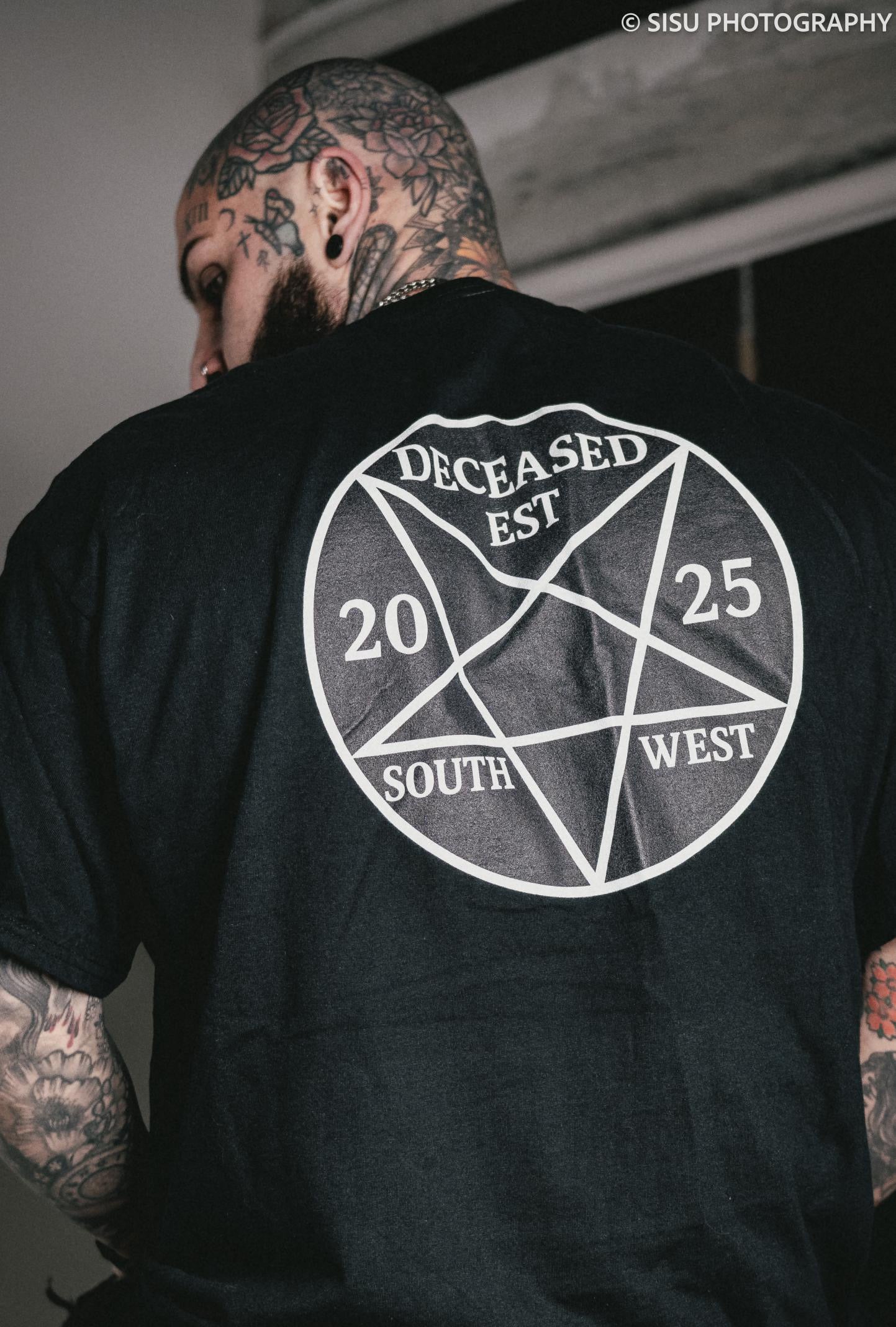DECEASED PENTAGRAM LOGO TSHIRT
