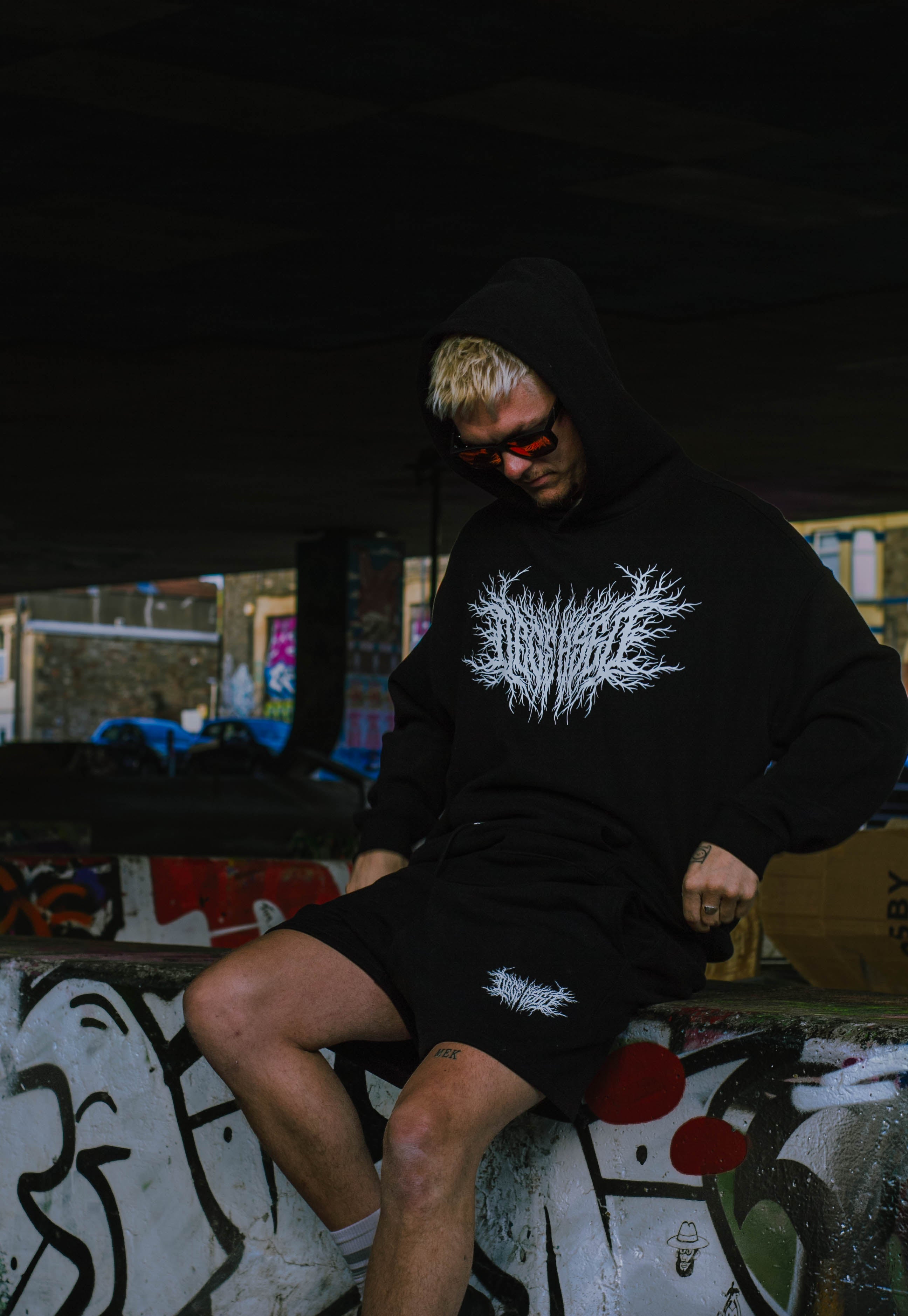 DECEASED BM LOGO OVERSIZED HOODIE